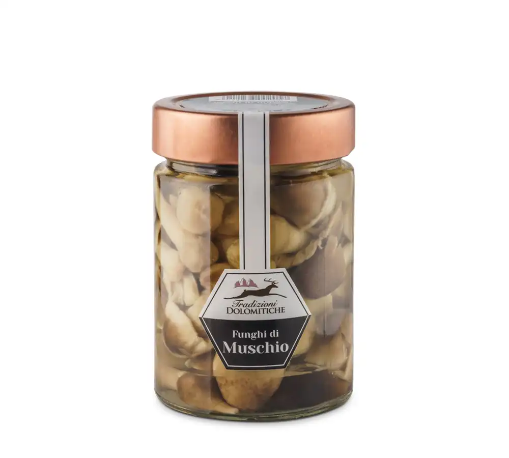 vaso-da-314ml-funghi-di-muschio-sottolio-Tradizioni-Dolomitiche